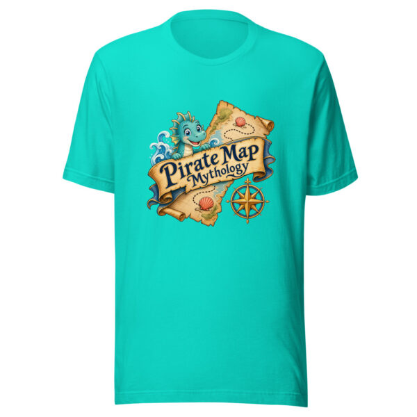 Pirate Map Mythology Graphic Tee mockup 2 Pirate Map Mythology Graphic Tee mockup 2