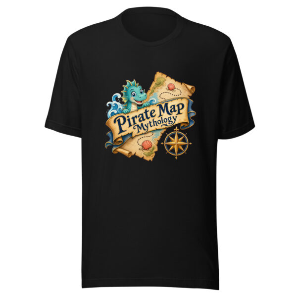 Pirate Map Mythology Graphic Tee mockup 4 Pirate Map Mythology Graphic Tee mockup 4