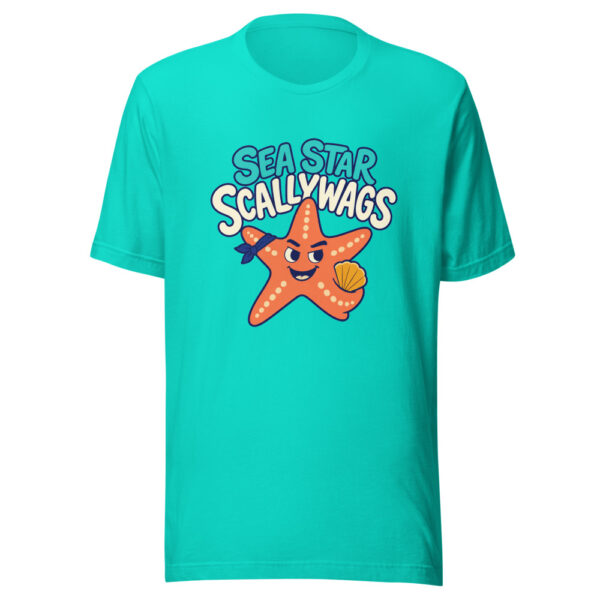 Sea Star Scallywags Tidepool-mascot Graphic Tee mockup 3 Sea Star Scallywags Graphic Tee mockup 3