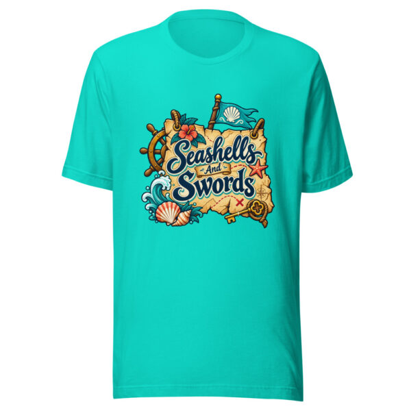 Seashells And Swords Graphic Tee front view