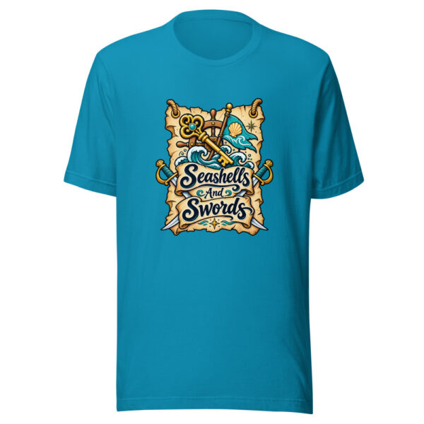 Seashells And Swords Graphic Tee mockup 2