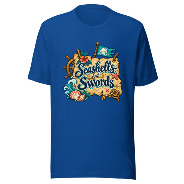 Seashells And Swords Graphic Tee mockup 3