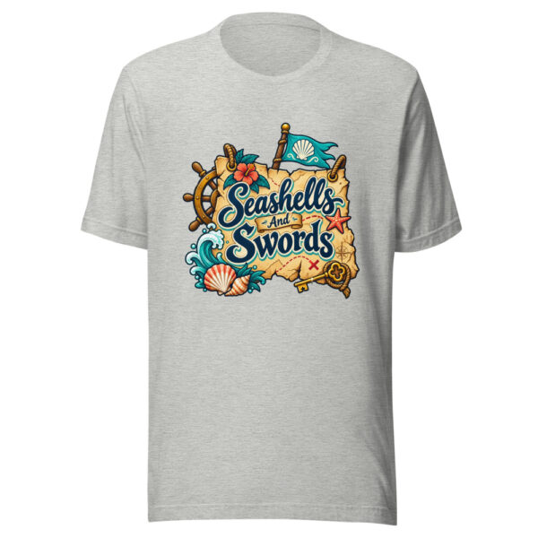 Seashells And Swords Graphic Tee mockup 7