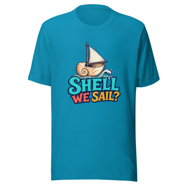 Shell We Sail? Graphic Tee front view