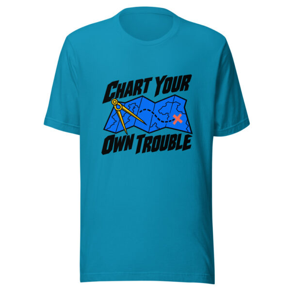 Chart Your Own Trouble Graphic Tee mockup 2 Chart Your Own Trouble Graphic Tee mockup 2