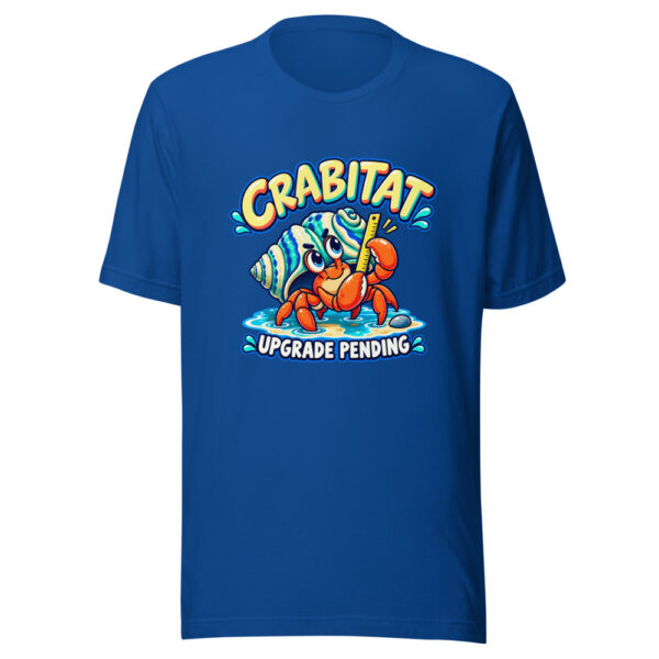 Crabitat Upgrade Pending Hermit-crab-renovation Graphic Tee mockup 3 Crabitat Upgrade Pending Hermit-crab-renovation Graphic Tee mockup 3