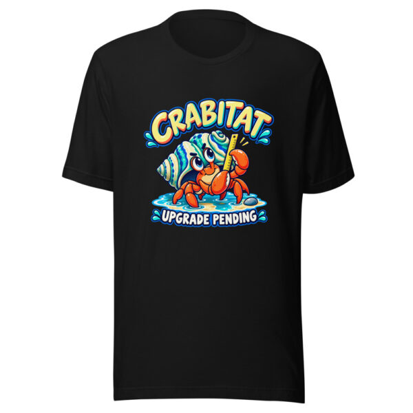 Crabitat Upgrade Pending Hermit-crab-renovation Graphic Tee mockup 4 Crabitat Upgrade Pending Hermit-crab-renovation Graphic Tee mockup 4