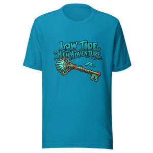 Low Tide High Adventure Graphic Tee mockup 1 Low Tide High Adventure Graphic Tee front view