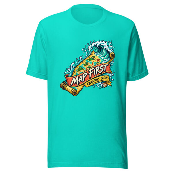 Map First Questions Later Graphic Tee mockup 3 Map First Questions Later Graphic Tee mockup 3