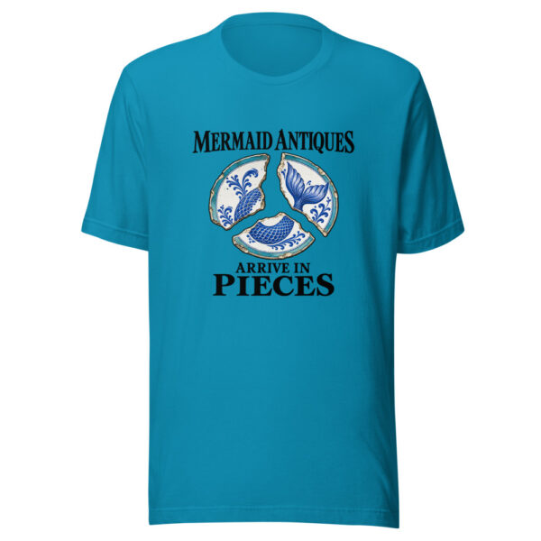 Mermaid Antiques Arrive In Pieces Graphic Tee front view