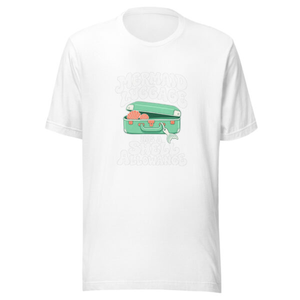Mermaid Luggage Has A Shell Allowance Graphic Tee mockup 5 Mermaid Luggage Has A Shell Allowance Graphic Tee mockup 5