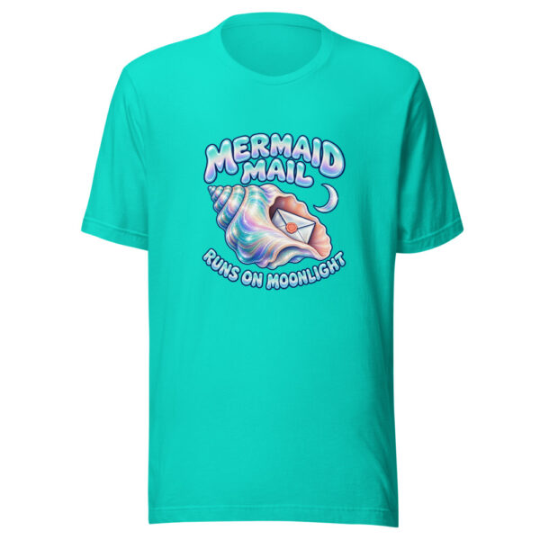 Mermaid Mail Runs On Moonlight Mermaid-moonlight-mail Graphic Tee mockup 1 Mermaid Mail Runs On Moonlight Mermaid-moonlight-mail Graphic Tee front view