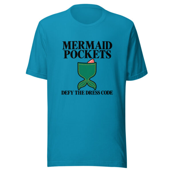 Mermaid Pockets Defy The Dress Code Graphic Tee mockup 2 Mermaid Pockets Defy The Dress Code Graphic Tee mockup 2