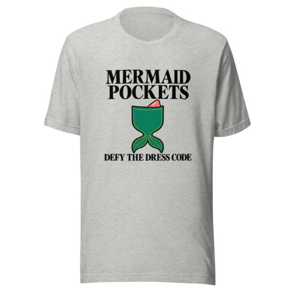 Mermaid Pockets Defy The Dress Code Graphic Tee mockup 7 Mermaid Pockets Defy The Dress Code Graphic Tee mockup 7