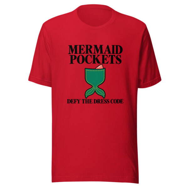 Mermaid Pockets Defy The Dress Code Graphic Tee mockup 8 Mermaid Pockets Defy The Dress Code Graphic Tee mockup 8