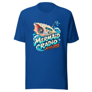 Mermaid Radio After Dark Mermaid-nightlife Graphic Tee mockup 1 Mermaid Radio After Dark Mermaid-nightlife Graphic Tee front view