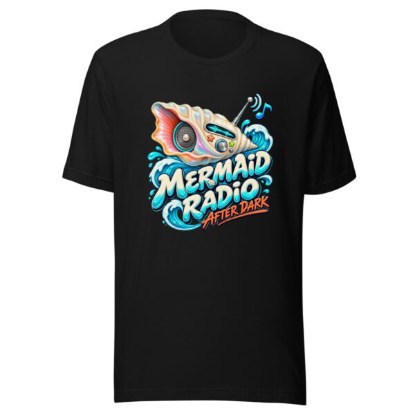 Mermaid Radio After Dark Mermaid-nightlife Graphic Tee mockup 4 Mermaid Radio After Dark Mermaid-nightlife Graphic Tee mockup 4