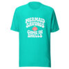Mermaid Savings Come In Shells Graphic Tee mockup 2 Mermaid Savings Come In Shells Graphic Tee mockup 2