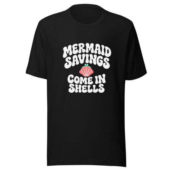 Mermaid Savings Come In Shells Graphic Tee mockup 4 Mermaid Savings Come In Shells Graphic Tee mockup 4