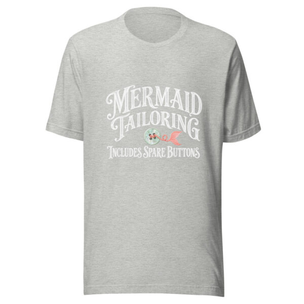 Mermaid Tailoring Includes Spare Buttons Graphic Tee mockup 8 Mermaid Tailoring Includes Spare Buttons Graphic Tee mockup 8