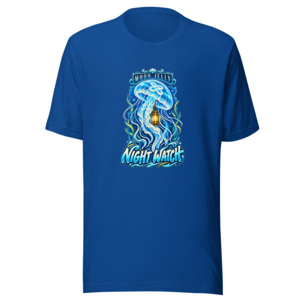 Moon Jelly Night Watch Coastal-folklore Graphic Tee mockup 1 Moon Jelly Night Watch Coastal-folklore Graphic Tee front view