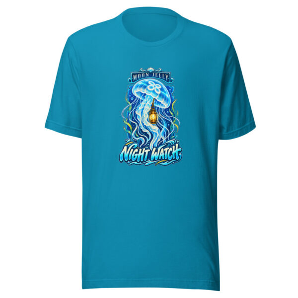 Moon Jelly Night Watch Coastal-folklore Graphic Tee mockup 2 Moon Jelly Night Watch Coastal-folklore Graphic Tee mockup 2