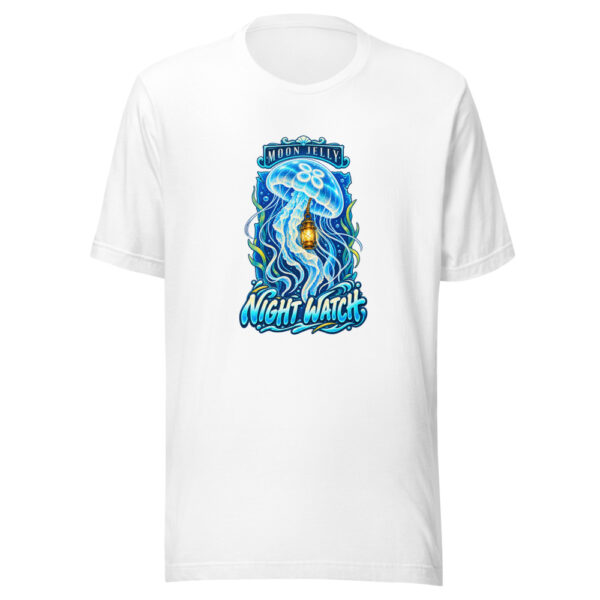Moon Jelly Night Watch Coastal-folklore Graphic Tee mockup 5 Moon Jelly Night Watch Coastal-folklore Graphic Tee mockup 5