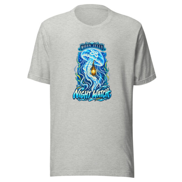 Moon Jelly Night Watch Coastal-folklore Graphic Tee mockup 7 Moon Jelly Night Watch Coastal-folklore Graphic Tee mockup 7