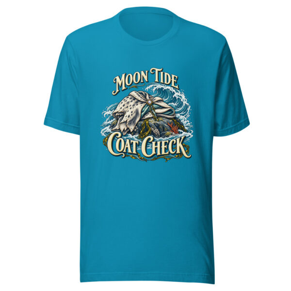 Moon Tide Coat Check Selkie-shore-leave Graphic Tee mockup 2 Moon Tide Coat Check Selkie-shore-leave Graphic Tee mockup 2
