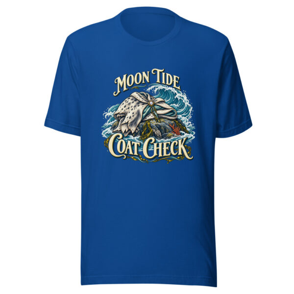 Moon Tide Coat Check Selkie-shore-leave Graphic Tee mockup 3 Moon Tide Coat Check Selkie-shore-leave Graphic Tee mockup 3