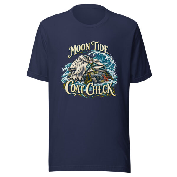 Moon Tide Coat Check Selkie-shore-leave Graphic Tee mockup 6 Moon Tide Coat Check Selkie-shore-leave Graphic Tee mockup 6