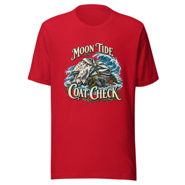 Moon Tide Coat Check Selkie-shore-leave Graphic Tee mockup 8 Moon Tide Coat Check Selkie-shore-leave Graphic Tee mockup 8
