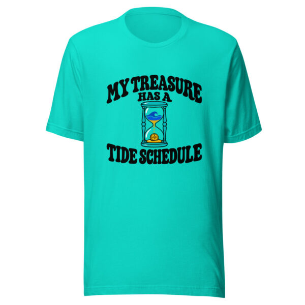 My Treasure Has A Tide Schedule Graphic Tee mockup 1 My Treasure Has A Tide Schedule Graphic Tee front view