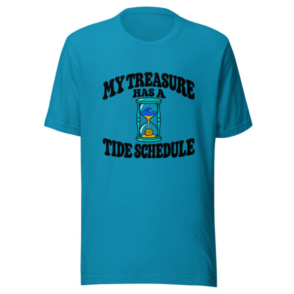My Treasure Has A Tide Schedule Graphic Tee mockup 2 My Treasure Has A Tide Schedule Graphic Tee mockup 2