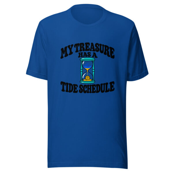 My Treasure Has A Tide Schedule Graphic Tee mockup 3 My Treasure Has A Tide Schedule Graphic Tee mockup 3