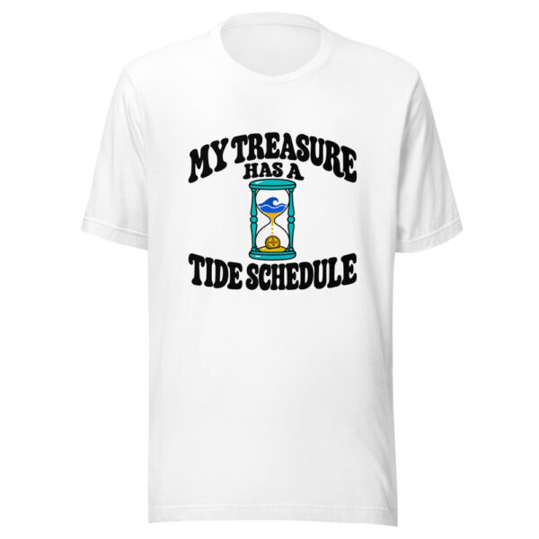 My Treasure Has A Tide Schedule Graphic Tee mockup 5 My Treasure Has A Tide Schedule Graphic Tee mockup 5