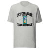 My Treasure Has A Tide Schedule Graphic Tee mockup 7 My Treasure Has A Tide Schedule Graphic Tee mockup 7