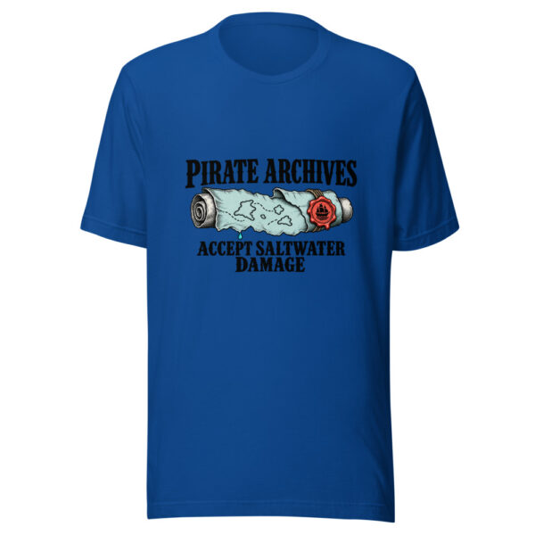 Pirate Archives Accept Saltwater Damage Graphic Tee mockup 3