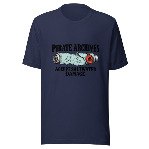 Pirate Archives Accept Saltwater Damage Graphic Tee mockup 6