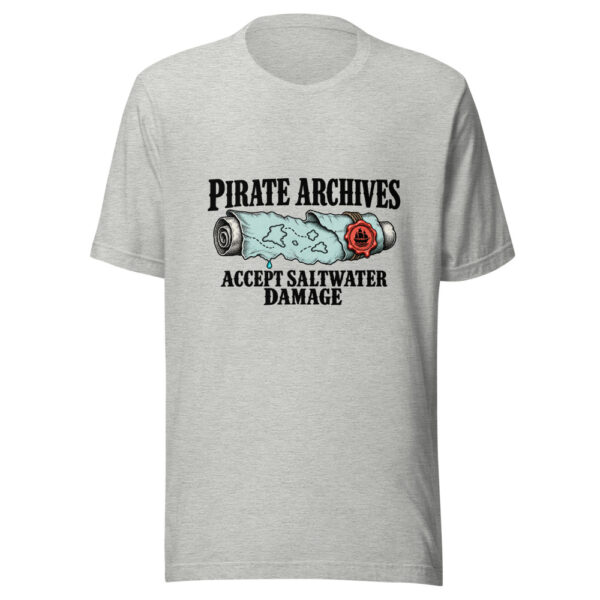 Pirate Archives Accept Saltwater Damage Graphic Tee mockup 7