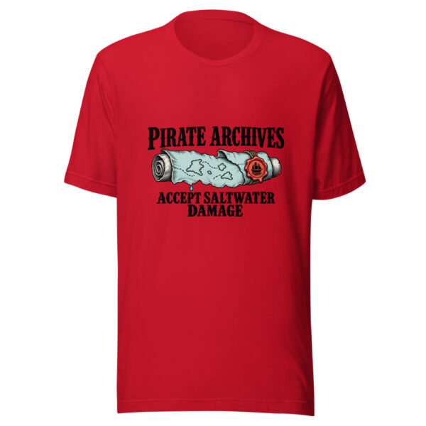 Pirate Archives Accept Saltwater Damage Graphic Tee mockup 8