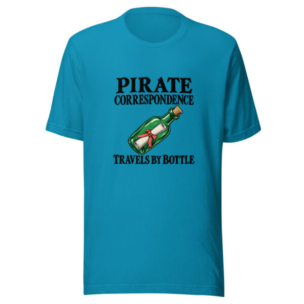 Pirate Correspondence Travels By Bottle Graphic Tee mockup 2 Pirate Correspondence Travels By Bottle Graphic Tee mockup 2