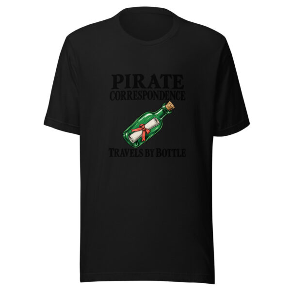 Pirate Correspondence Travels By Bottle Graphic Tee mockup 4 Pirate Correspondence Travels By Bottle Graphic Tee mockup 4