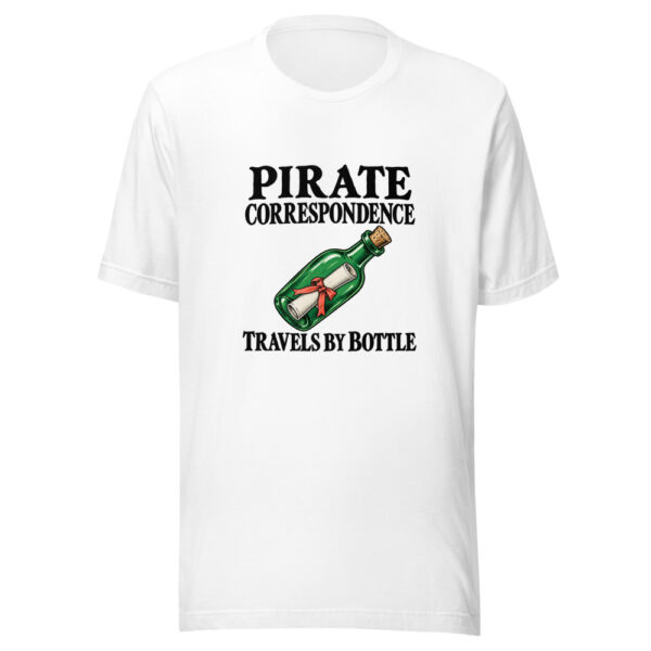 Pirate Correspondence Travels By Bottle Graphic Tee mockup 5 Pirate Correspondence Travels By Bottle Graphic Tee mockup 5