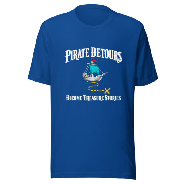 Pirate Detours Become Treasure Stories Graphic Tee mockup 1 Pirate Detours Become Treasure Stories Graphic Tee front view