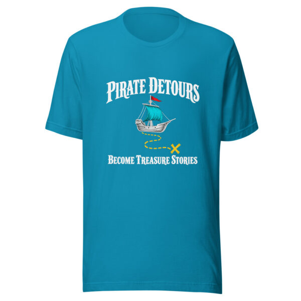 Pirate Detours Become Treasure Stories Graphic Tee mockup 2 Pirate Detours Become Treasure Stories Graphic Tee mockup 2