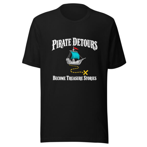 Pirate Detours Become Treasure Stories Graphic Tee mockup 5 Pirate Detours Become Treasure Stories Graphic Tee mockup 5