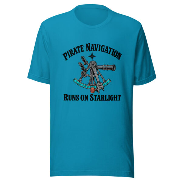 Pirate Navigation Runs On Starlight Graphic Tee mockup 1 Pirate Navigation Runs On Starlight Graphic Tee front view