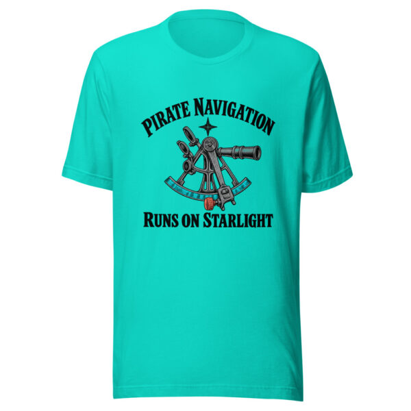 Pirate Navigation Runs On Starlight Graphic Tee mockup 2 Pirate Navigation Runs On Starlight Graphic Tee mockup 2
