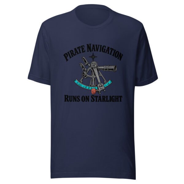 Pirate Navigation Runs On Starlight Graphic Tee mockup 6 Pirate Navigation Runs On Starlight Graphic Tee mockup 6